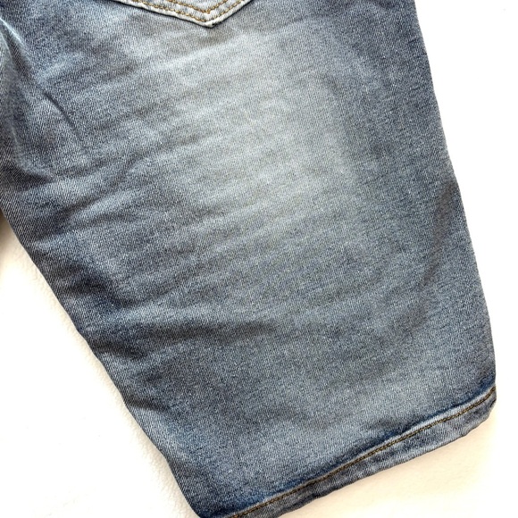 Trillnation 34 Med Wash 90% Cotton Zipper Ripple Knee Length Denim Short Size 34 - Picture 8 of 12